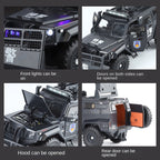 OK 1:24 Die-Cast Alloy Riot Control & Dispersion Vehicle “Spinosaurus” Model - with Deployable Protective Mesh, Opening Doors, Sound & Light, Pull-Back Action, Shock Absorption & Interactive Steering Wheel