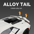Chezhi 1:24 Die-Cast Alloy Model - Compatible with Lamborghini Revuelto - Flagship Hybrid Hypercar with Opening Doors, Sound & Light, Pull-Back Action, Shock Absorption, Steering, Horn & Adjustable Rear Wing