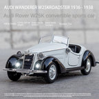 Chezhi 1:32 Licensed Wanderer W25K “Kompressor” Die-Cast Alloy Model - Official Audi Pre-War Classic with Opening Doors, Sound & Light & Pull-Back Action