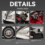 Chezhi 1:18 Scale Die-Cast Alloy Model Toy Compatible with Pagani Zonda C12 - Opening Doors, Sound & Light, Pull-Back Function, Shock Absorption, Steering & Horn - Supercar Collection