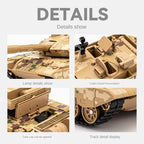 Chezhi 1:35 Scale Type 99A Main Battle Tank Die-Cast Alloy Model Toy - Smoke Effect, Movable Tracks & Wheels, Opening Hatches, Sound & Light, Pull-Back Function - Modern Armor Collection