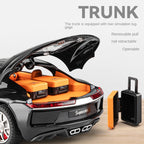 Chezhi 1:24 Die-Cast Alloy Model - Compatible with Bugatti Atlantic - with Mini Luggage Set, Opening Doors, Sound & Light, Pull-Back Action, Shock Absorption, Steering & Horn