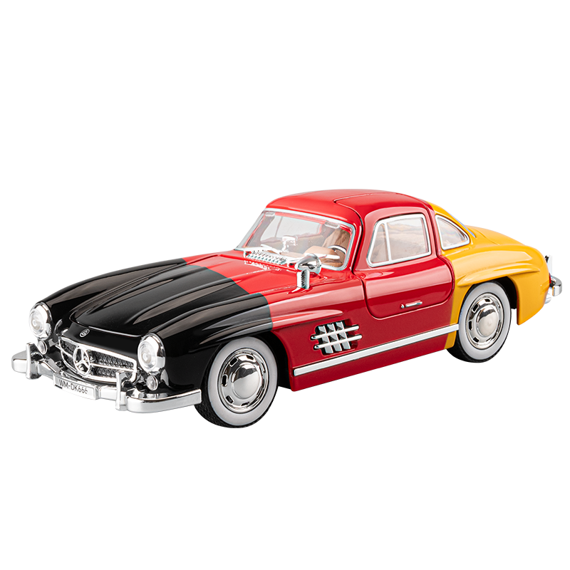 Jiaye 1:22 Die-Cast Alloy Model - Compatible with Mercedes-Benz 300SL Gullwing - Classic Automotive Icon with Opening Doors, Sound & Light, Pull-Back Action & Shock Absorption