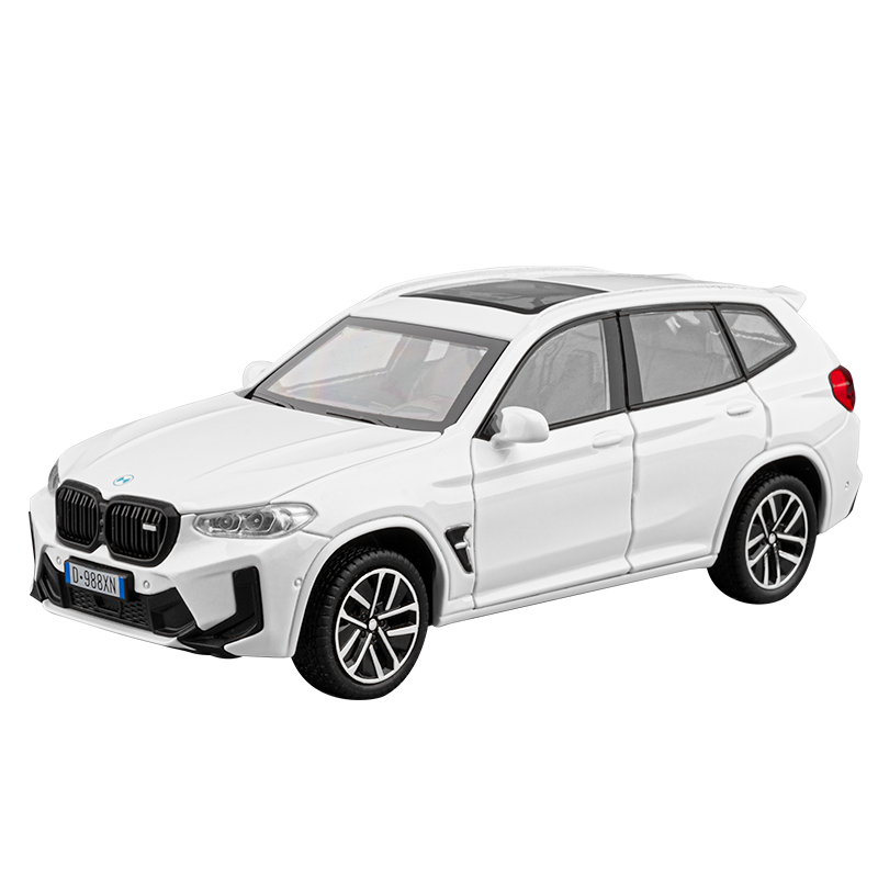 Jiaye 1:32 Die-Cast Alloy Model - Compatible with BMW X3 M - High-Performance SUV with Opening Doors, Sound & Light, Pull-Back Action & Shock Absorption