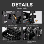 Chezhi 1:24 Licensed “Sabertooth” Armored Riot Control Vehicle Die-Cast Alloy Model - Official Police Tactical Vehicle with Extendable Winch, Foldable Running Board, Opening Doors, Sound & Light, Pull-Back Action, Shock Absorption & Steering