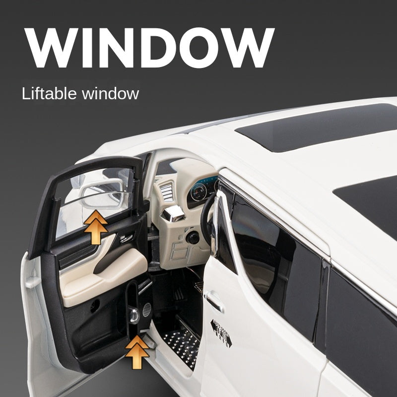 Chezhi 1:18 Lexus LM300 Luxury MPV Model - Masterpiece with Starry Roof, Power Doors, Working Windows, Adjustable Seats, Sound & Light, Pull-Back, Interactive Steering & Shock Absorption