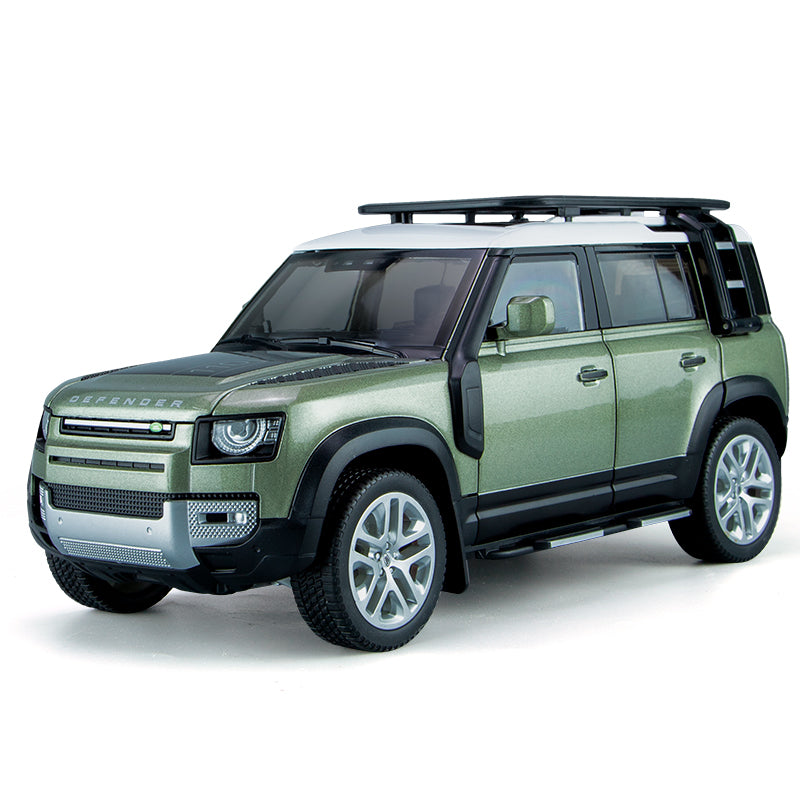 Qiyi 1:18 Scale Licensed Land Rover Defender 110 Die-Cast Alloy Model Toy - Opening Doors, Sound & Light, Shock Absorption, Steering & Horn - Official Off-Road Vehicle Collection