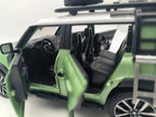 Qiyi 1:24 Scale Licensed Land Rover Defender Die-Cast Alloy Model Toy with Roof Accessories - Removable Fuel Cap, Foldable Mirrors, Opening Doors, Sound & Light, Pull-Back Function, Shock Absorption & Horn - Official Off-Road Vehicle Collection