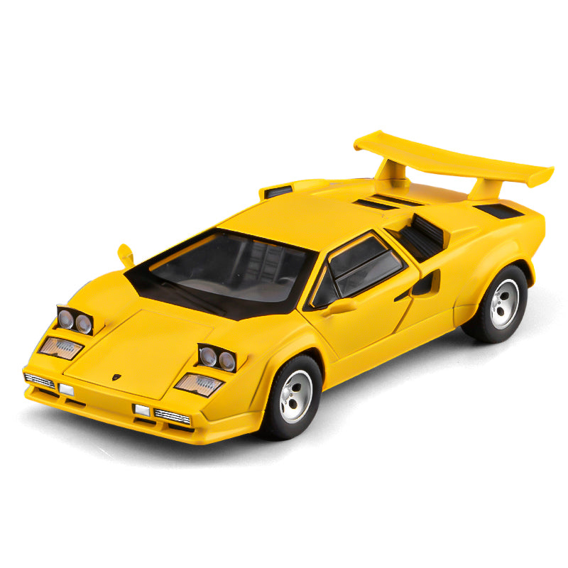 XHD 1:24 Scale Die-Cast Alloy Model Toy Compatible with Lamborghini Countach LP500 S - Pop-Up Headlights, Opening Doors, Sound & Light, Pull-Back Function, Shock Absorption, Steering & Horn - Classic Supercar Collection