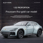 Jiaye 1:32 Die-Cast Alloy Model - Compatible with Ferrari Purosangue - First Ferrari FUV with Opening Doors, Sound & Light, Pull-Back Action & Shock Absorption