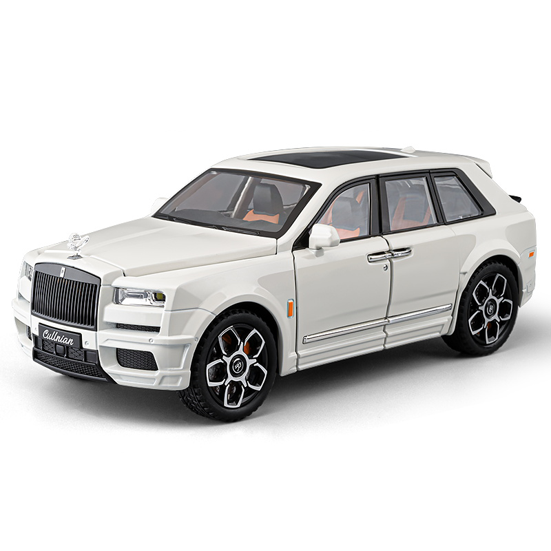 Chezhi 1:20 Die-Cast Alloy Model - Compatible with Rolls-Royce Cullinan Black Badge - Ultimate Luxury SUV with Starlight Headliner, Foldable Spirit of Ecstasy, Umbrella Model, Opening Doors, Sound & Light, Pull-Back Action, Shock Absorption & Steering
