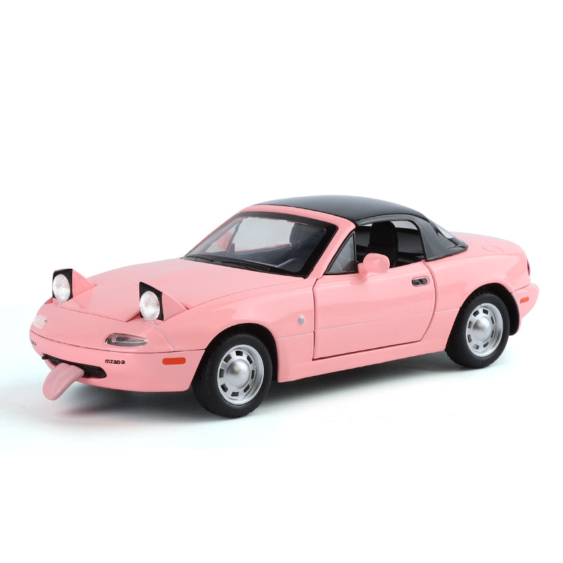 XHD 1:24 Scale Die-Cast Alloy Model Toy Compatible with Mazda MX-5 - Removable Soft Top, Opening Doors, Sound & Light, Pull-Back Function, Shock Absorption, Steering & Horn - Roadster Collection