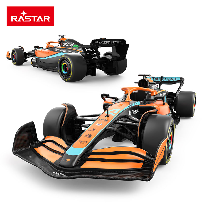 Rastar 1:24 Scale Licensed McLaren MCL36 Formula 1 Racing Car Die-Cast Alloy Static Model Toy - Steering Linkage & Rolling Function - Official F1 Motorsport Collection
