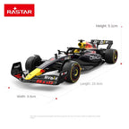 Rastar 1:24 Scale Licensed Red Bull RB19 Formula 1 Racing Car Die-Cast Alloy Static Model - Steering Linkage & Rolling Function - Official F1 Motorsport Collection
