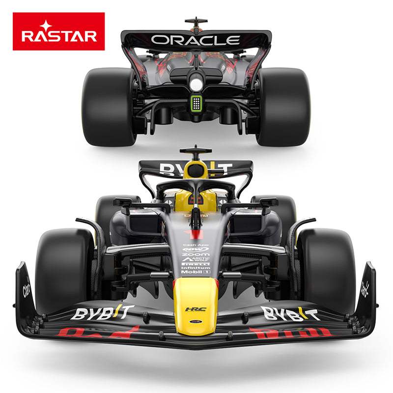 Rastar 1:24 Scale Licensed Red Bull RB19 Formula 1 Racing Car Die-Cast Alloy Static Model - Steering Linkage & Rolling Function - Official F1 Motorsport Collection