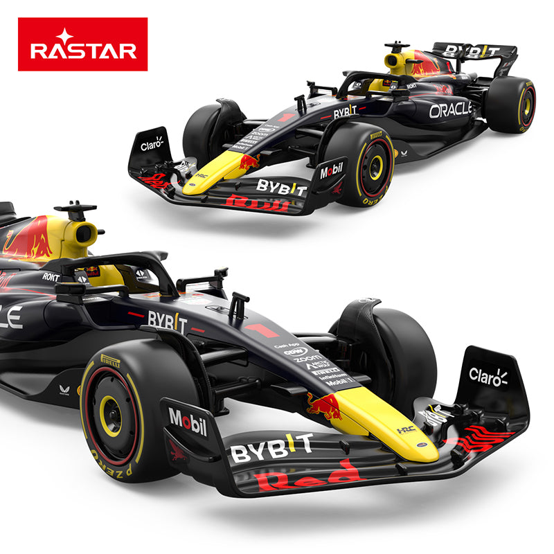 Rastar 1:24 Scale Licensed Red Bull RB19 Formula 1 Racing Car Die-Cast Alloy Static Model - Steering Linkage & Rolling Function - Official F1 Motorsport Collection