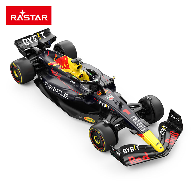 Rastar 1:24 Scale Licensed Red Bull RB19 Formula 1 Racing Car Die-Cast Alloy Static Model - Steering Linkage & Rolling Function - Official F1 Motorsport Collection