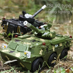 XHD 1:35 Scale ZSL-92 Wheeled Infantry Fighting Vehicle Die-Cast Alloy Model Toy - Rotating Turret, Adjustable Gun Barrel, Opening Doors, Sound & Light, Pull-Back Function & Shock Absorption - Military Vehicle Collection