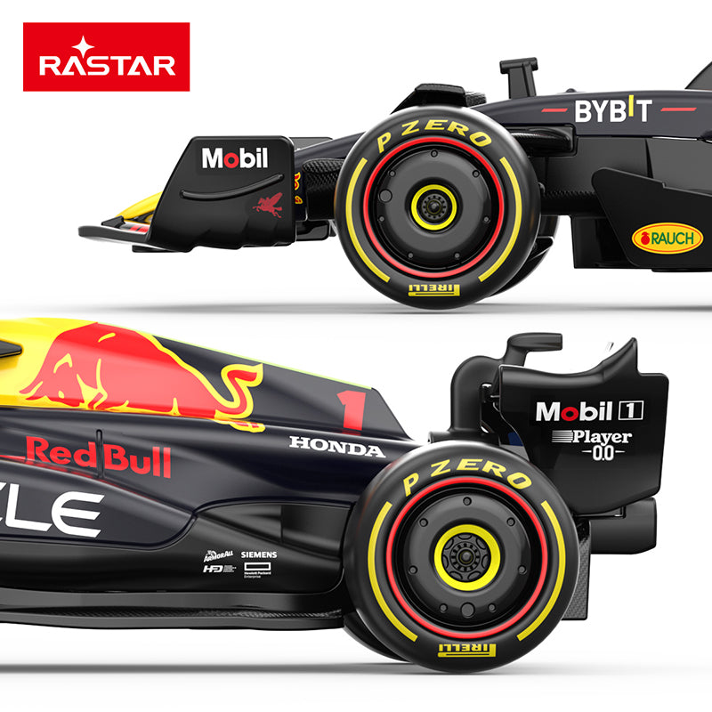 Rastar 1:32 Scale Licensed Red Bull RB19 Formula 1 Racing Car Die-Cast Alloy Static Model - Steering & Rolling Function - Official F1 Motorsport Collection