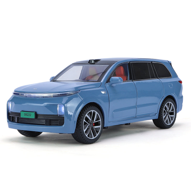 ZGTX 1:24 Scale Die-Cast Alloy Model Toy Compatible with Li Auto L9 - Opening Doors, Sound & Light, Pull-Back Function, Shock Absorption, Steering, Horn & Adjustable Seats - Smart Family SUV Collection
