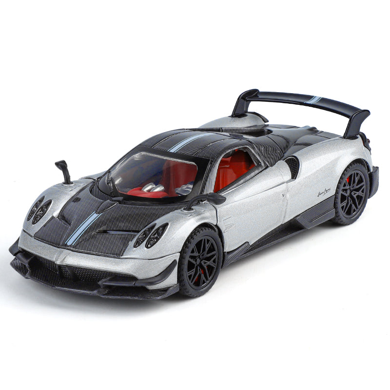XHD 1:32 Die-Cast Alloy Model - Compatible with Pagani Huayra BC - Ultimate Hypercar with Opening Doors, Sound & Light, Pull-Back Action & Shock Absorption