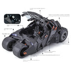 QiYi 1:24 Licensed Batman Tumbler Alloy Model - Official “The Dark Knight Trilogy” Movie Replica with Spray Effect, Sound & Light, and Shock Absorption - Limited Collector‘s Edition