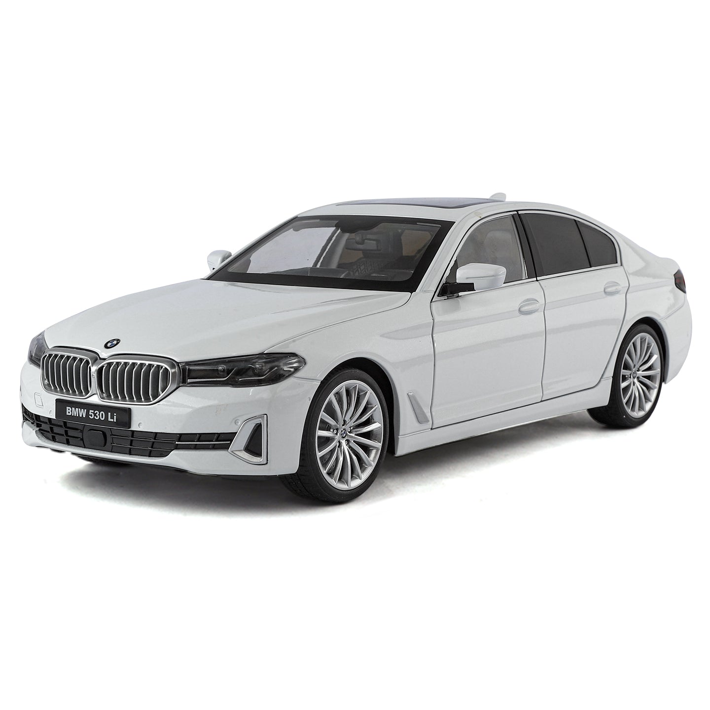 Black Mamba 1:18 Scale Licensed BMW 530Li Die-Cast Alloy Static Model - Opening Doors, Shock Absorption, Steering, Adjustable Seats & Foldable Mirrors - Luxury Sedan Collection