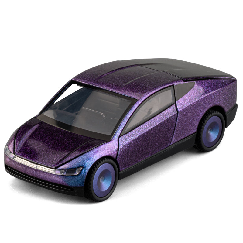 XHD 1:32 Scale Die-Cast Alloy Model Toy Compatible with Tesla Robotaxi - Opening Doors, Sound & Light, Pull-Back Function & Shock Absorption - Autonomous Vehicle Collection