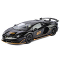 Black Mamba 1:24 Scale Licensed Lamborghini Aventador SVJ63 Die-Cast Alloy Model Toy - Removable Roof, Adjustable Seats, Opening Doors, Sound & Light, Pull-Back Function, Shock Absorption, Steering & Horn - Limited Edition Supercar Collection