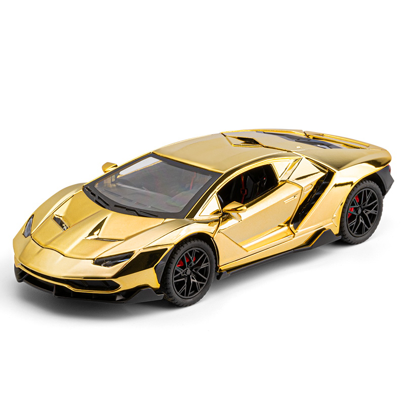 Chezhi 1:24 Die-Cast Alloy Model - Compatible with Lamborghini Aventador SVJ LP770-4 - Ultimate Supercar with Opening Doors, Sound & Light, Pull-Back Action, Shock Absorption & Adjustable Rear Wing