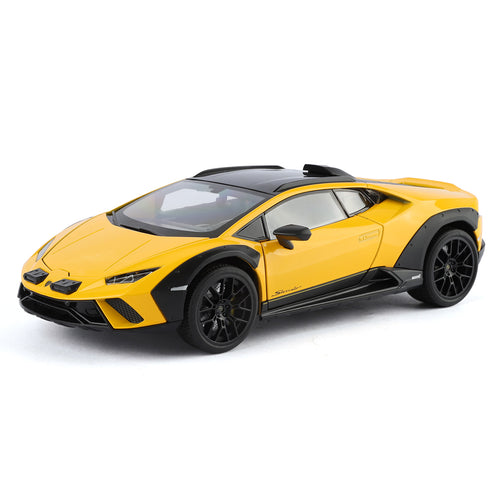 Black Mamba 1:18 Scale Licensed Lamborghini Huracán Sterrato Die-Cast Alloy Model Toy - Opening Doors, Sound & Light, Shock Absorption, Steering, Horn, Adjustable Rear Wing & Adjustable Seats - Off-Road Supercar Collection