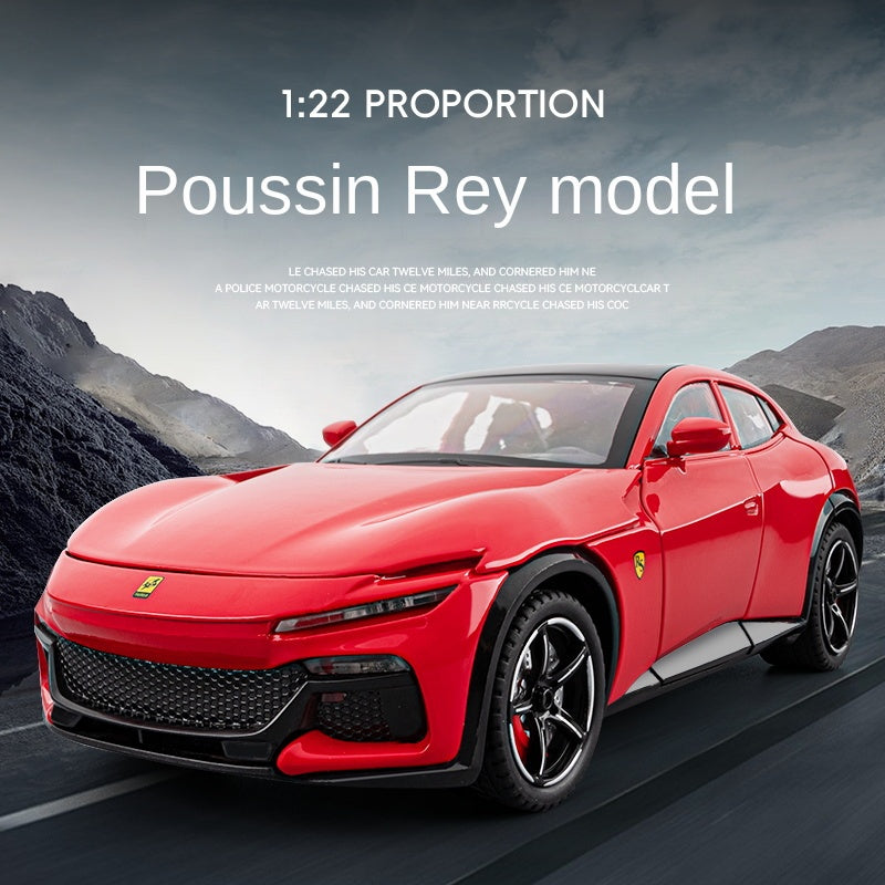 Jiaye 1:22 Die-Cast Alloy Model - Compatible with Ferrari Purosangue - First Ferrari FUV with Opening Doors, Sound & Light, Pull-Back Action, Shock Absorption & Foldable Mirrors