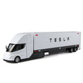 XHD 1:32 Scale Die-Cast Alloy Model Toy - Tesla Semi Double-Deck Container Transport Truck with Opening Doors, Sound & Light, Pull-Back Function & Shock Absorption - Electric Commercial Vehicle Collection