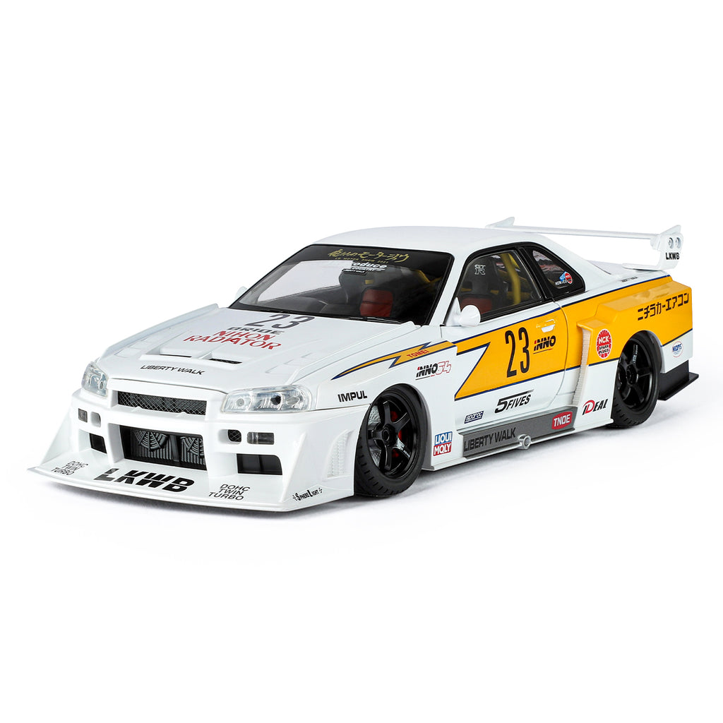 Jin Lifang 1:18 Track Edition Die-Cast Alloy Model - Compatible with Nissan GT-R - Feature-Packed with Detachable Wheels, Opening Doors, Realistic Sound & Light, and Shock Absorption