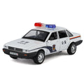 XHD 1:32 Scale Santana Police Car Die-Cast Alloy Model Toy - Police Lights & Siren, Opening Doors, Sound & Light, Pull-Back Function & Shock Absorption - Law Enforcement Vehicle Collection
