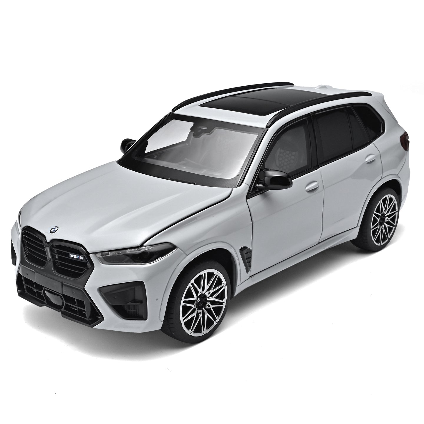 Black Mamba 1:24 Scale Licensed BMW X5 M Die-Cast Alloy Model Toy - Opening Doors, Sound & Light, Pull-Back Function, Shock Absorption, Steering, Horn & Adjustable Seats - Luxury Performance SUV Collection