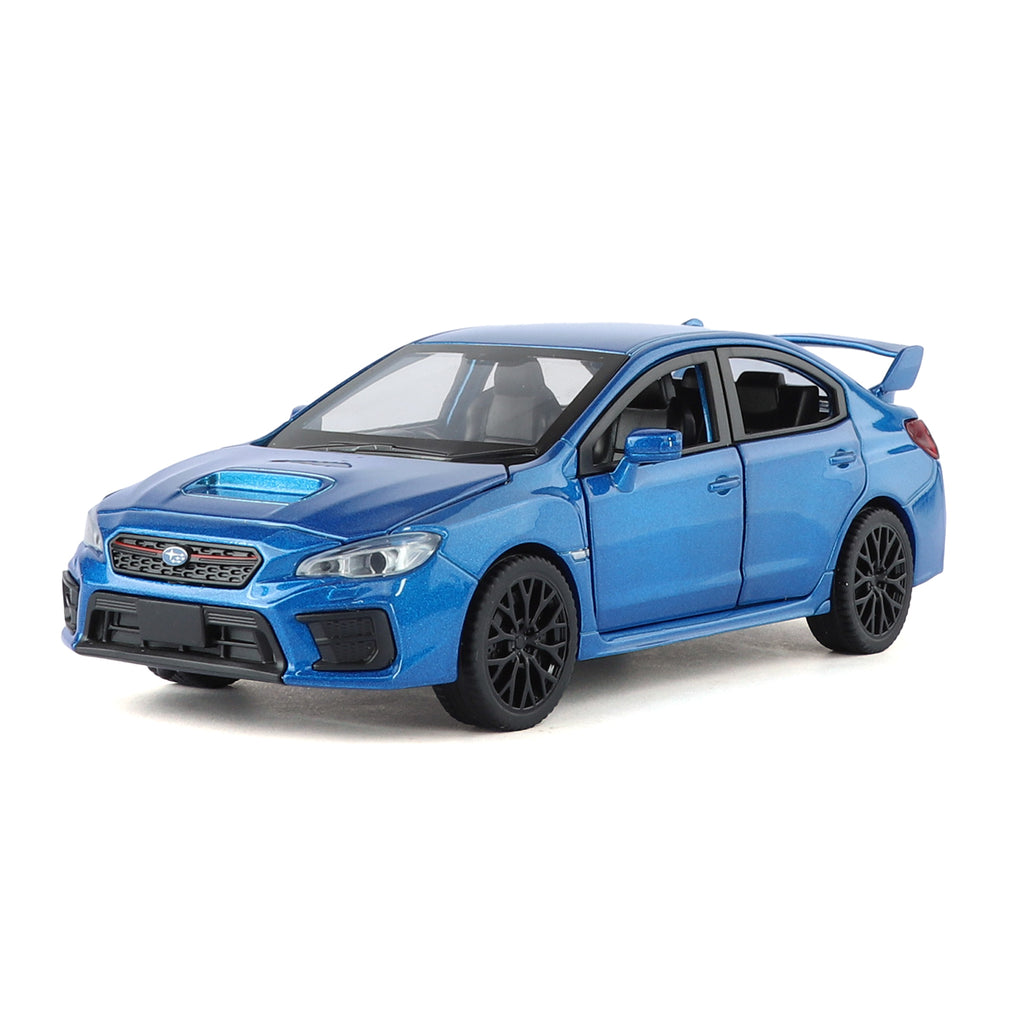QiYi 1:30 Licensed Subaru STI Die-Cast Alloy Model - Official Rally Car with Opening Doors, Sound & Light, Pull-Back Action & Shock Absorption
