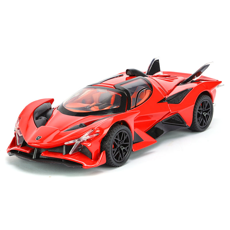 XHD 1:32 Die-Cast Alloy Model - Compatible with Apollo Evo Hypercar - Feature-Packed with Opening Doors, Realistic Sound & Light, Pull-Back Action & Shock Absorption