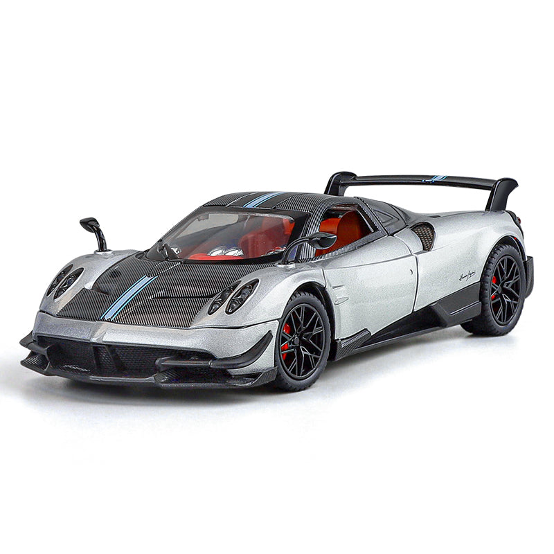 XHD 1:24 Spray Edition Die-Cast Alloy Model - Compatible with Pagani Huayra BC - Ultimate Hypercar with Opening Doors, Sound & Light, Pull-Back Action, Shock Absorption & Steering