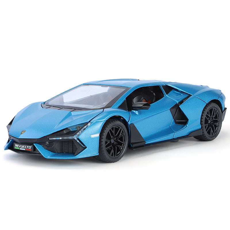 Jinglifang 1:24 Scale Die-Cast Alloy Model Toy Compatible with Lamborghini Aventador - Opening Doors, Sound & Light, Pull-Back Function, Shock Absorption, Steering & Adjustable Rear Wing - Supercar Collection