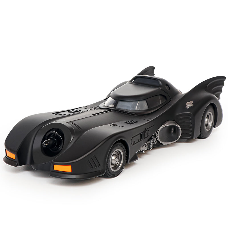 QiYi 1:18 Licensed 1989 Batmobile Die-Cast Alloy Model - Official Movie Replica with Opening Canopy, Sound & Light, Shock Absorption & Interactive Steering Wheel