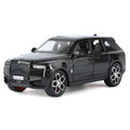 Juguete modelo Jinglifang de aleación fundida a presión a escala 1:32 compatible con Rolls-Royce Cullinan. Puertas que se abren, sonido e iluminación, función de retroceso con paraguas. Colección SUV de lujo.