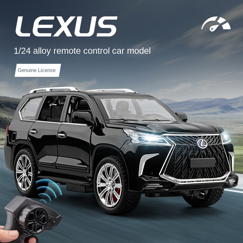 Chezhi 1:24 Scale Licensed RC Remote Control Lexus LX570 Die-Cast Alloy Model Toy - Remote Controlled Forward/Backward & Steering, Horn Sound - Luxury SUV Collection