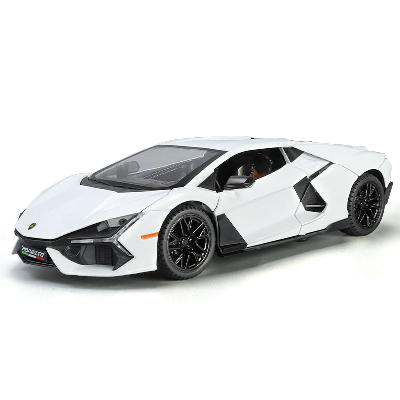 Jinglifang 1:24 Scale Die-Cast Alloy Model Toy Compatible with Lamborghini Aventador - Opening Doors, Sound & Light, Pull-Back Function, Shock Absorption, Steering & Adjustable Rear Wing - Supercar Collection