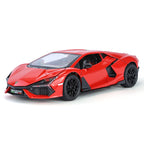 Jinglifang 1:24 Scale Die-Cast Alloy Model Toy Compatible with Lamborghini Aventador - Opening Doors, Sound & Light, Pull-Back Function, Shock Absorption, Steering & Adjustable Rear Wing - Supercar Collection