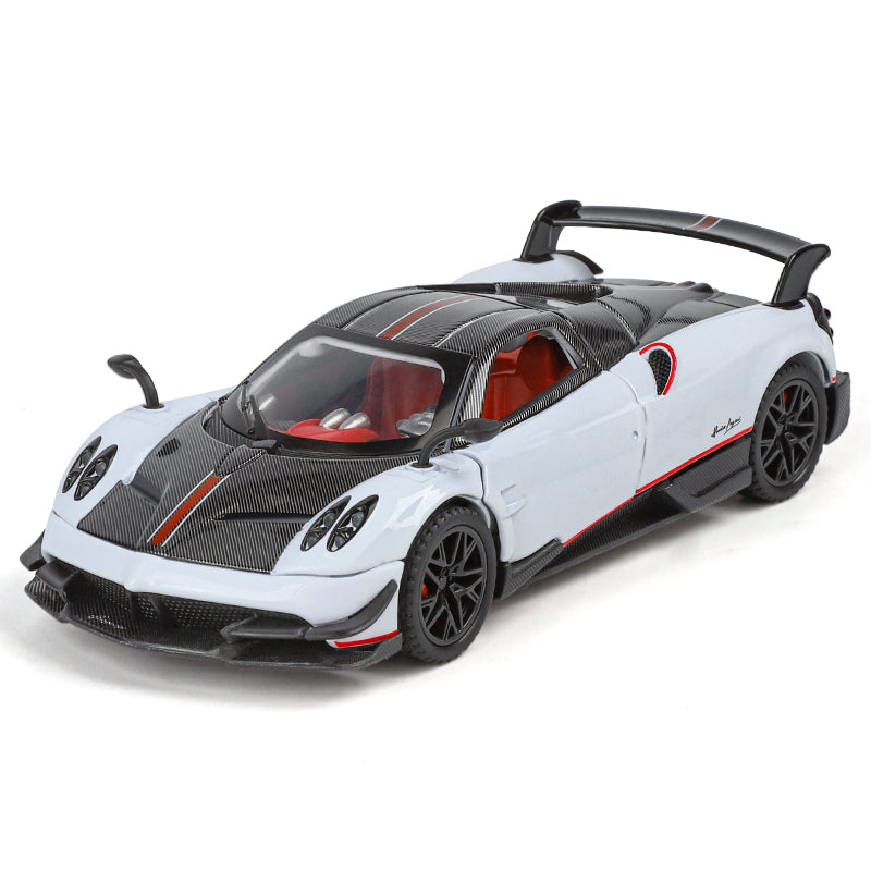 XHD 1:32 Die-Cast Alloy Model - Compatible with Pagani Huayra BC - Ultimate Hypercar with Opening Doors, Sound & Light, Pull-Back Action & Shock Absorption