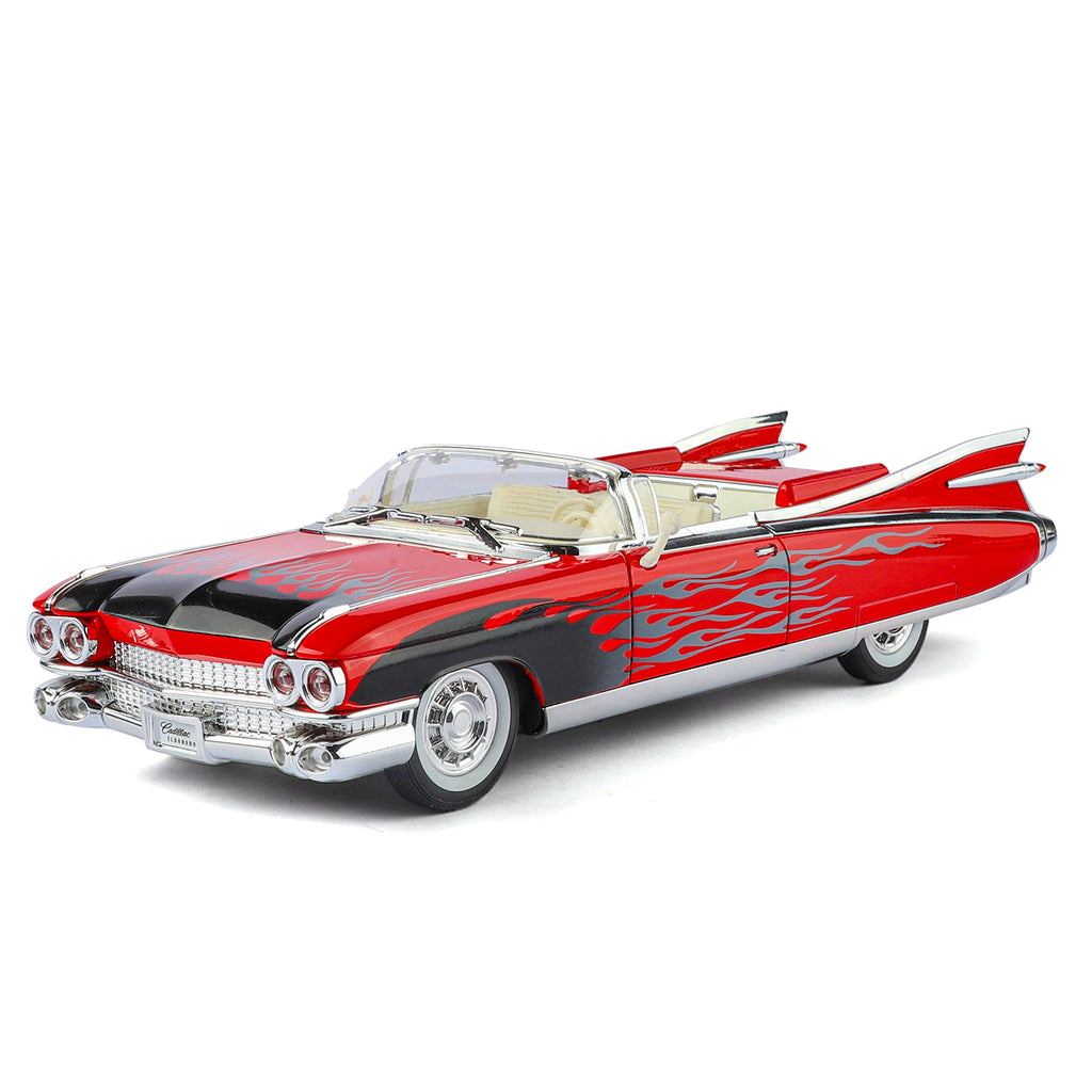 Jinglifang 1:24 Scale Convertible Edition Die-Cast Alloy Model Toy Compatible with Cadillac Eldorado - Opening Doors, Sound & Light, Pull-Back Function, Shock Absorption, Steering & Horn - Classic Luxury Car Collection