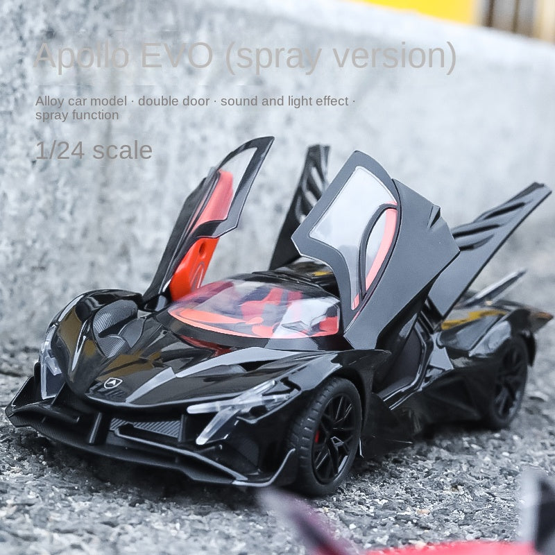 XHD 1:24 Scale Die-Cast Alloy Model Toy Compatible with Apollo Intensa Emozione - Smoke Effect, Opening Doors, Sound & Light, Pull-Back Function & Shock Absorption - Hypercar Collection
