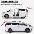 ZGTX 1:24 Scale Die-Cast Alloy Model Toy Compatible with Lexus LM300h - Remote Key Controlled Sound & Light, Opening Doors, Pull-Back Function, Steering & Horn - Luxury MPV Collection