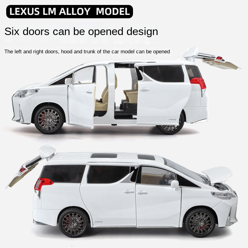 ZGTX 1:24 Scale Die-Cast Alloy Model Toy Compatible with Lexus LM300h - Remote Key Controlled Sound & Light, Opening Doors, Pull-Back Function, Steering & Horn - Luxury MPV Collection
